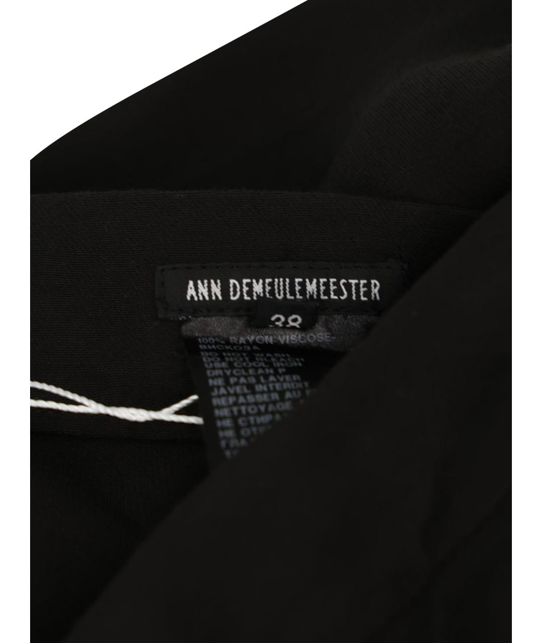 ANN DEMEULEMEESTER Черное вискозное вечернее платье, фото 7