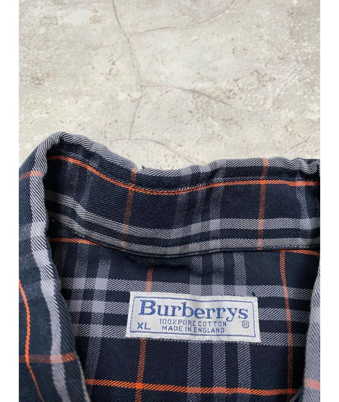 BURBERRY Синяя хлопковая кэжуал рубашка, фото 3