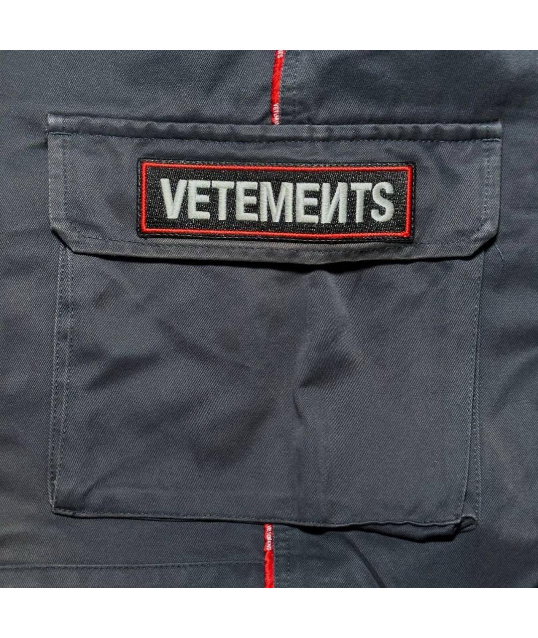 VETEMENTS Темно-синие замшевые прямые брюки, фото 5