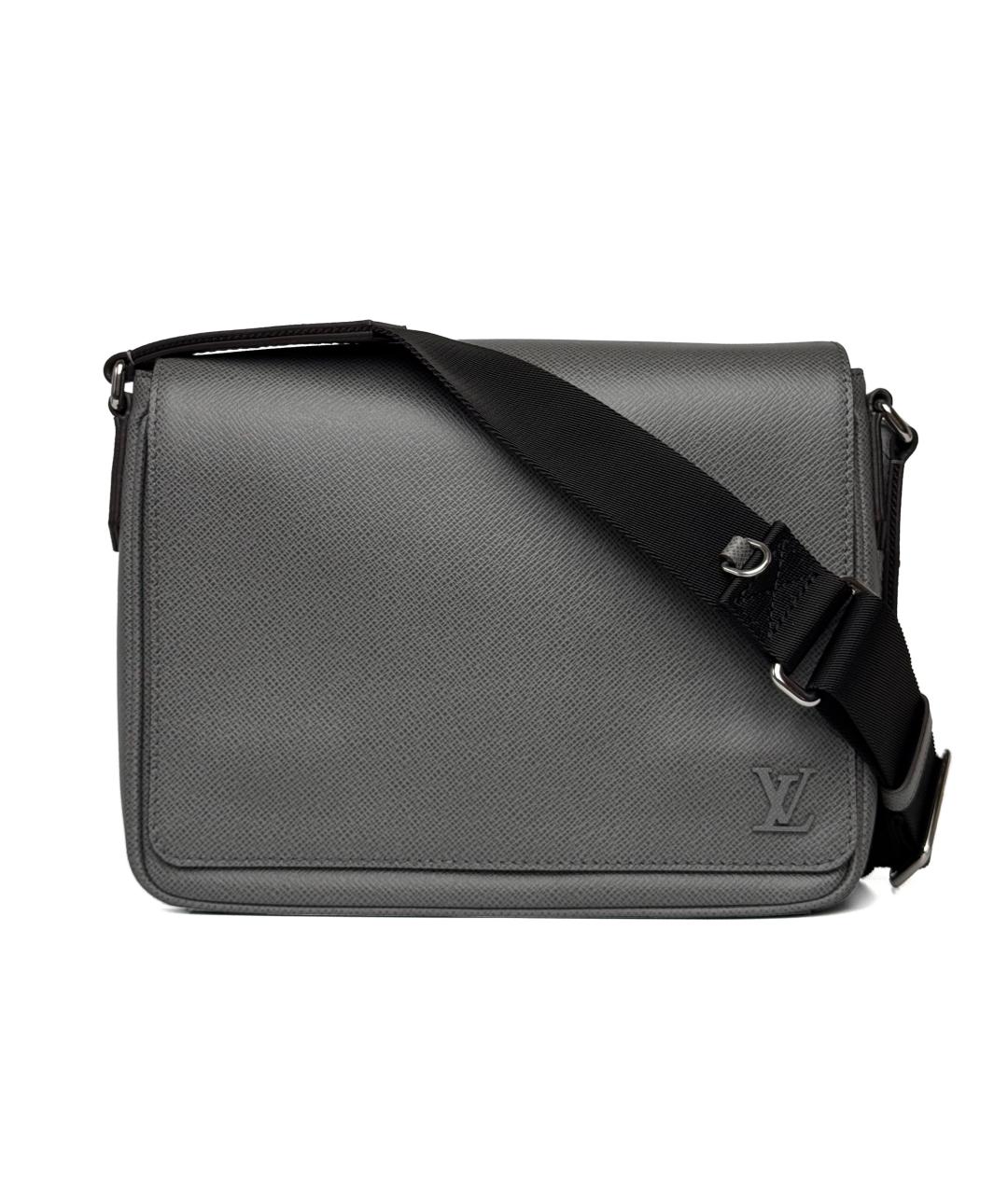 LOUIS VUITTON Серая кожаная сумка на плечо, фото 1