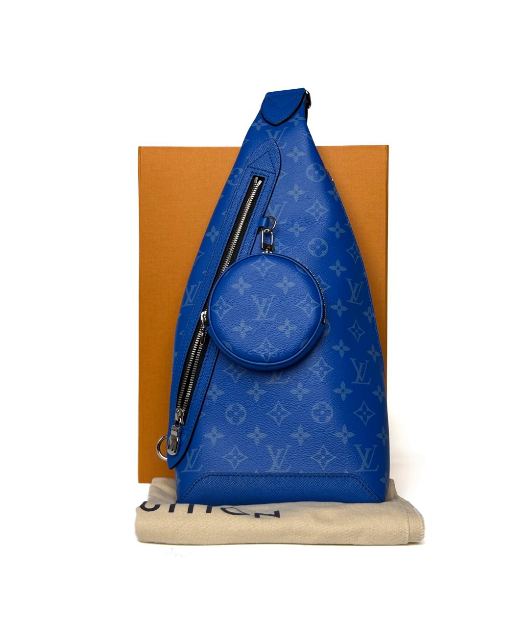 LOUIS VUITTON Синяя кожаная сумка на плечо, фото 6