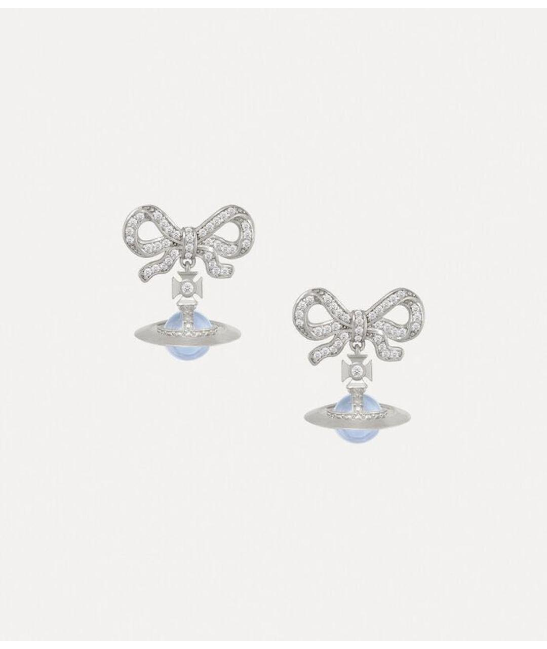 VIVIENNE WESTWOOD Голубые латунные серьги, фото 4