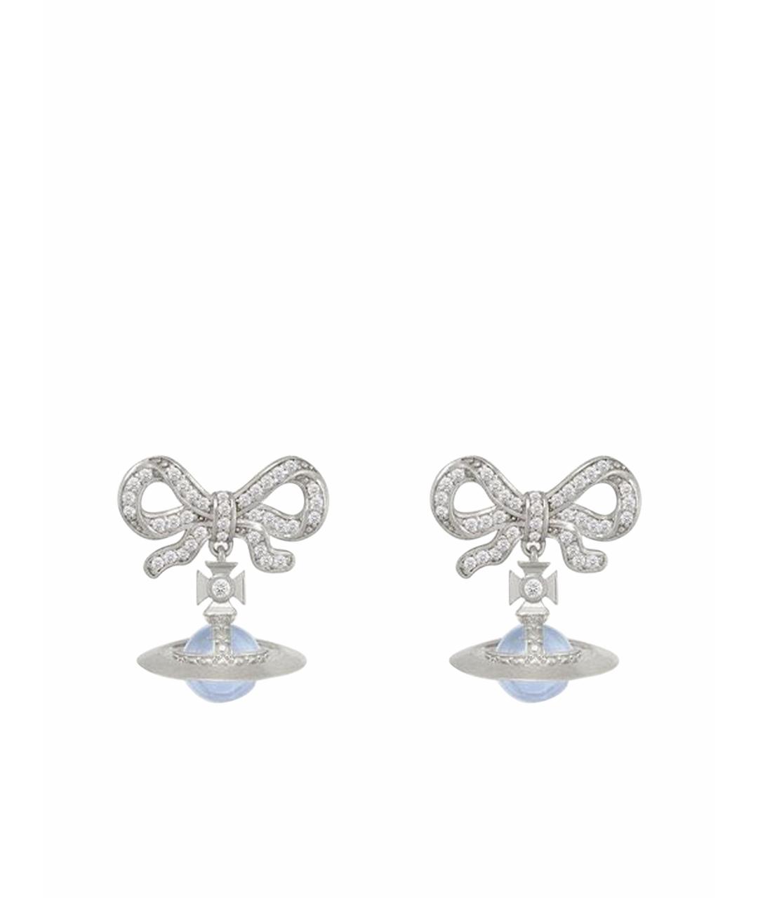 VIVIENNE WESTWOOD Голубые латунные серьги, фото 1