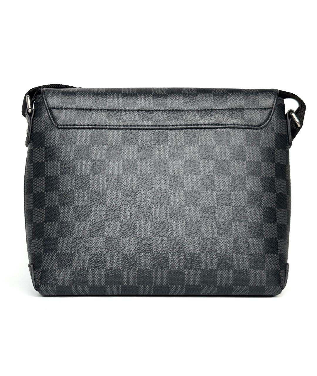 LOUIS VUITTON Черная кожаная сумка на плечо, фото 2