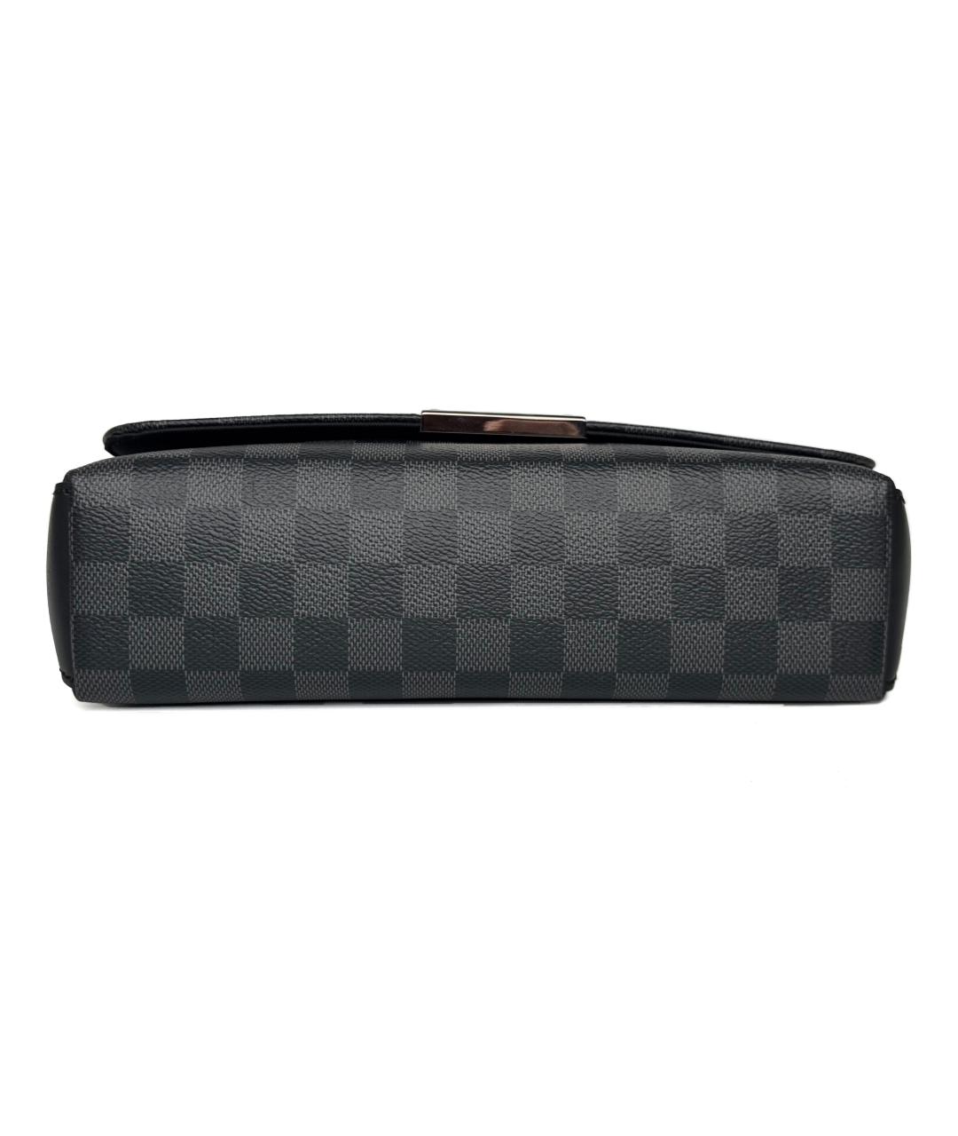 LOUIS VUITTON Черная кожаная сумка на плечо, фото 3
