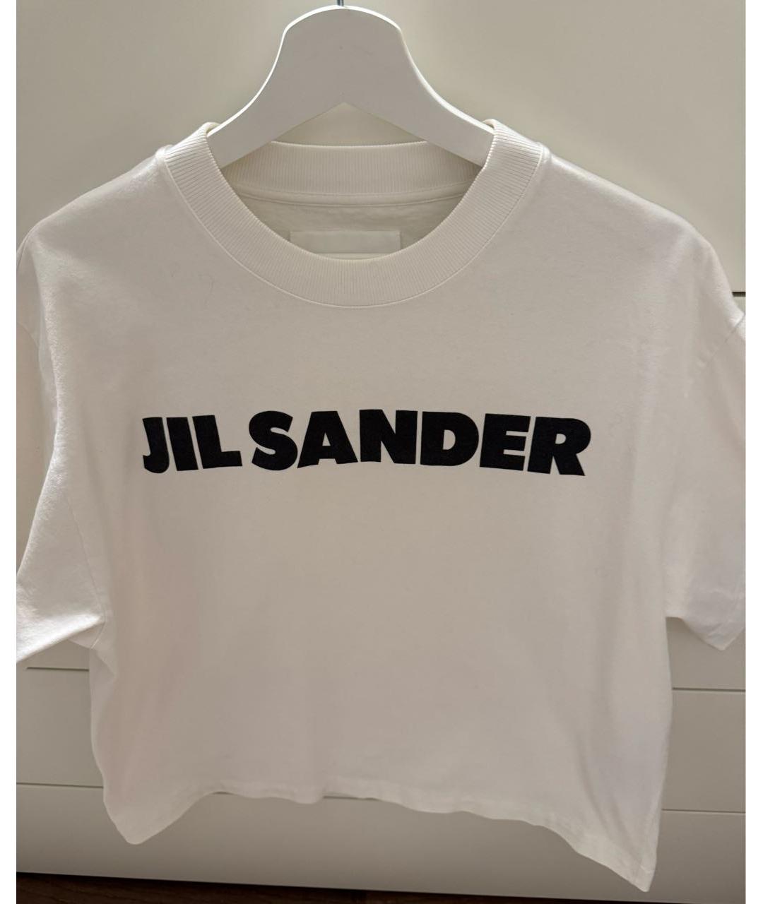 JIL SANDER Белая хлопковая футболка, фото 5