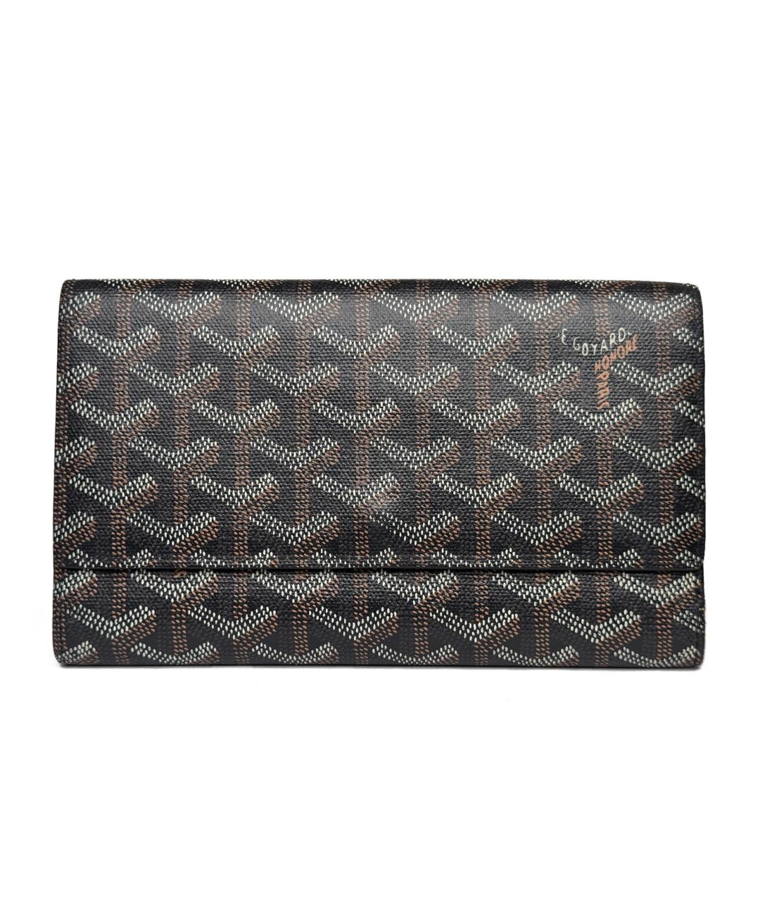 GOYARD Черный кожаный кошелек, фото 4