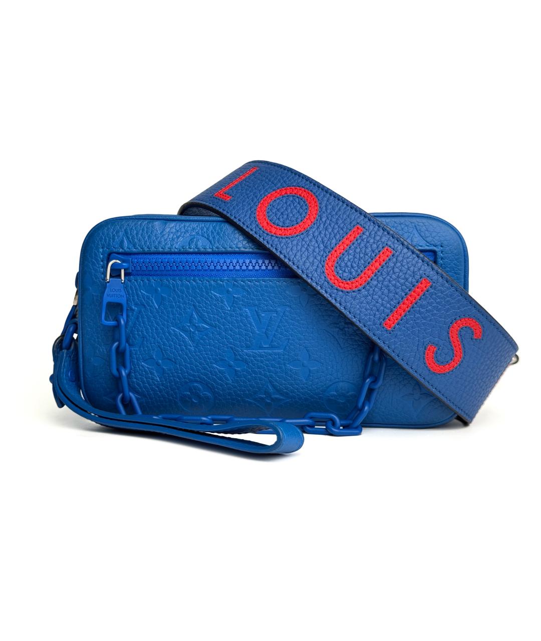 LOUIS VUITTON Синяя кожаная сумка на плечо, фото 1