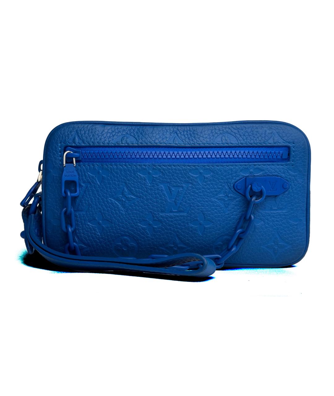 LOUIS VUITTON Синяя кожаная сумка на плечо, фото 2