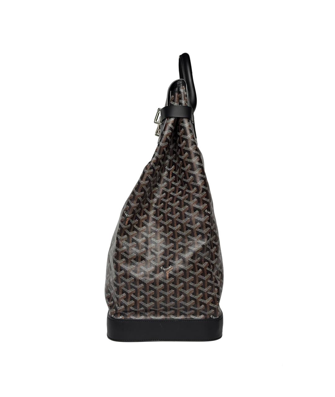 GOYARD Черный кожаный портфель, фото 4