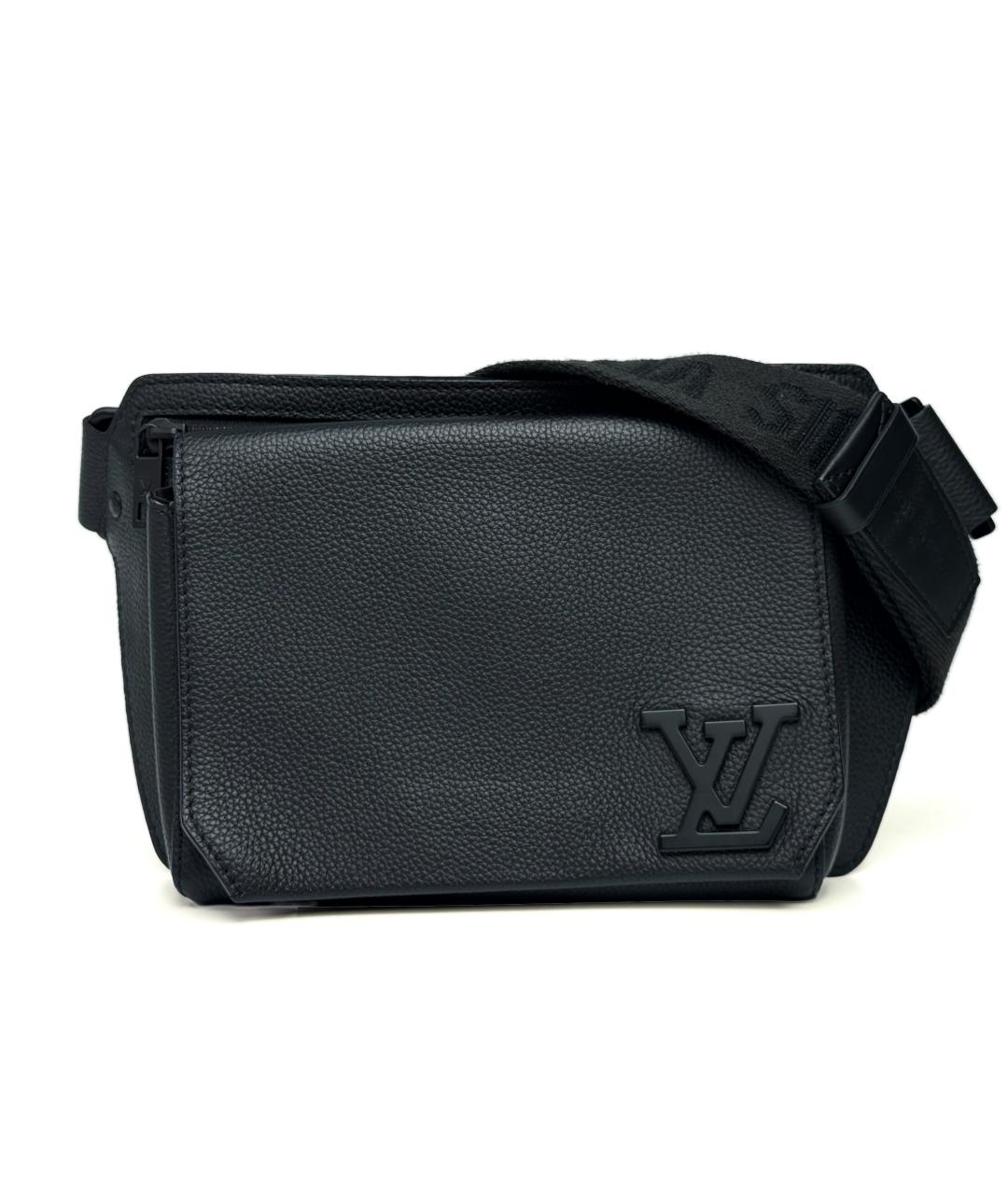 LOUIS VUITTON Черная кожаная сумка на плечо, фото 1
