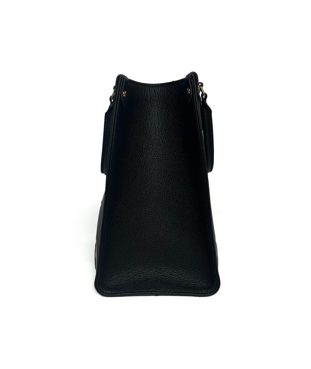 LOUIS VUITTON Черная кожаная сумка через плечо, фото 5