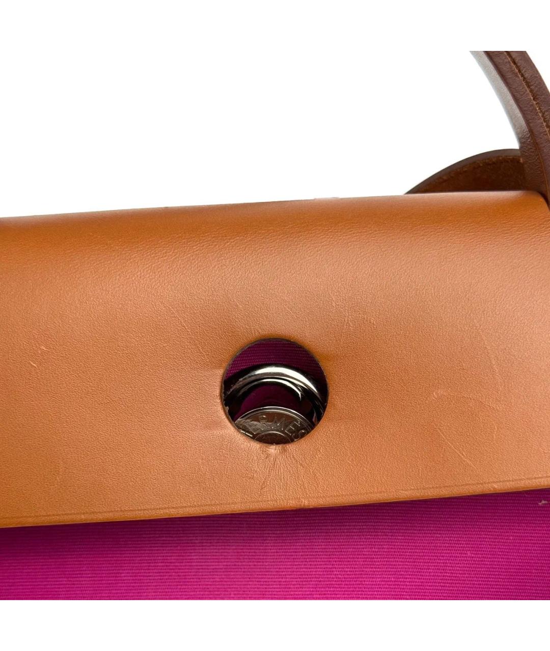 HERMES Фуксия кожаная сумка через плечо, фото 7