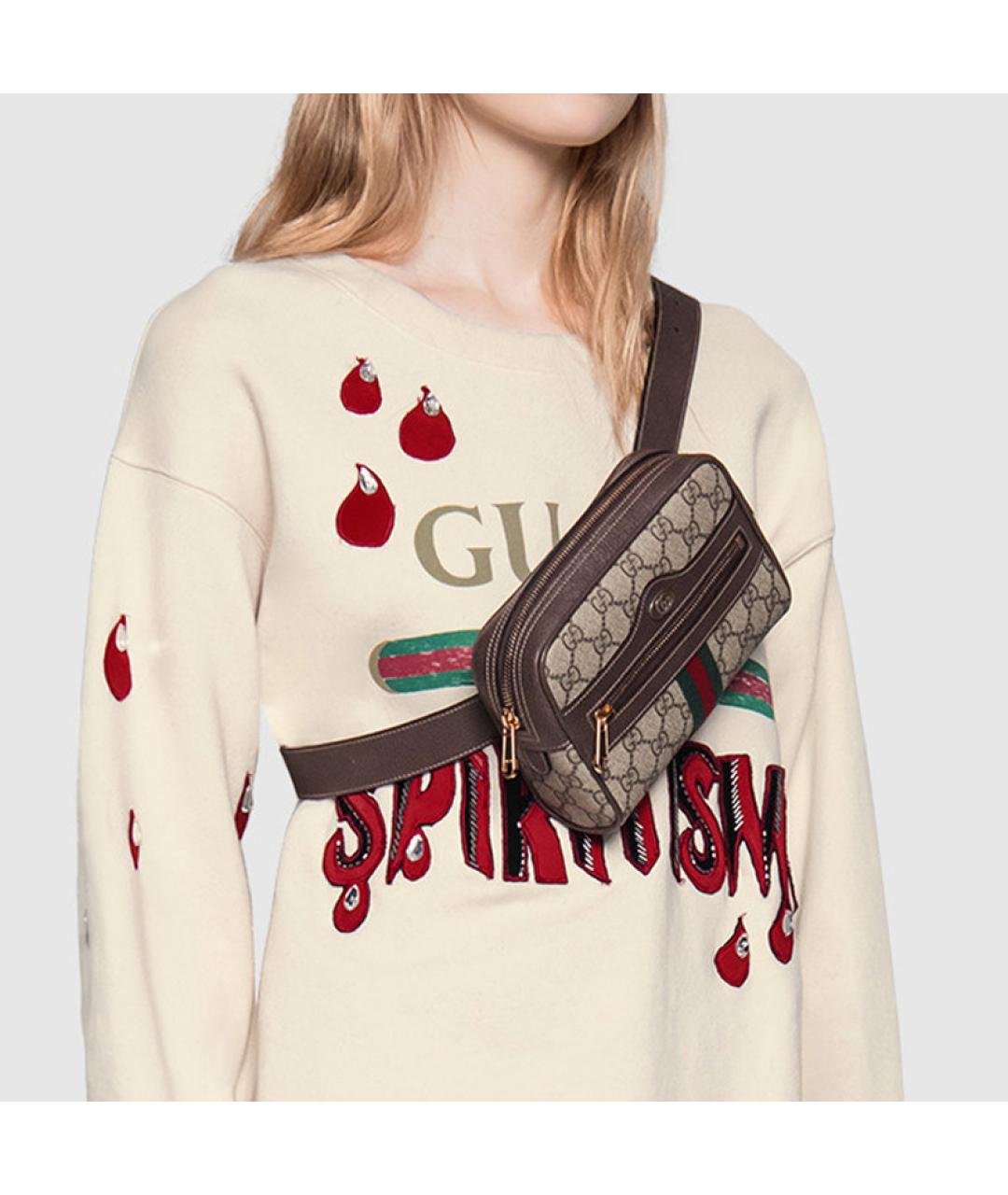 GUCCI Бежевая поясная сумка, фото 6