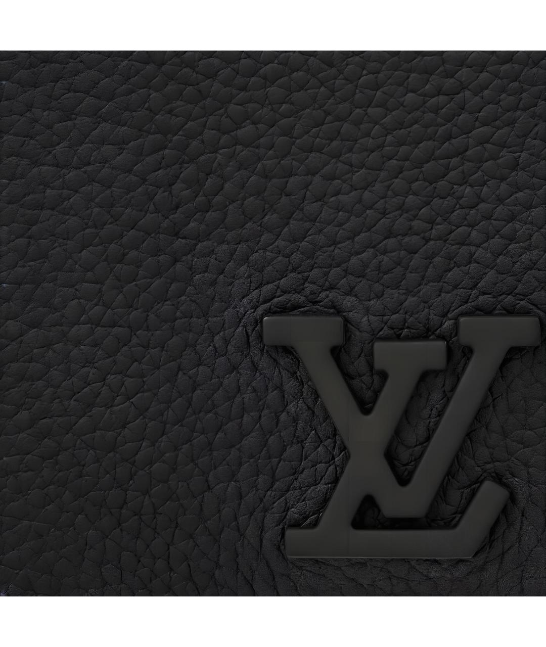 LOUIS VUITTON Черный кожаный кардхолдер, фото 5