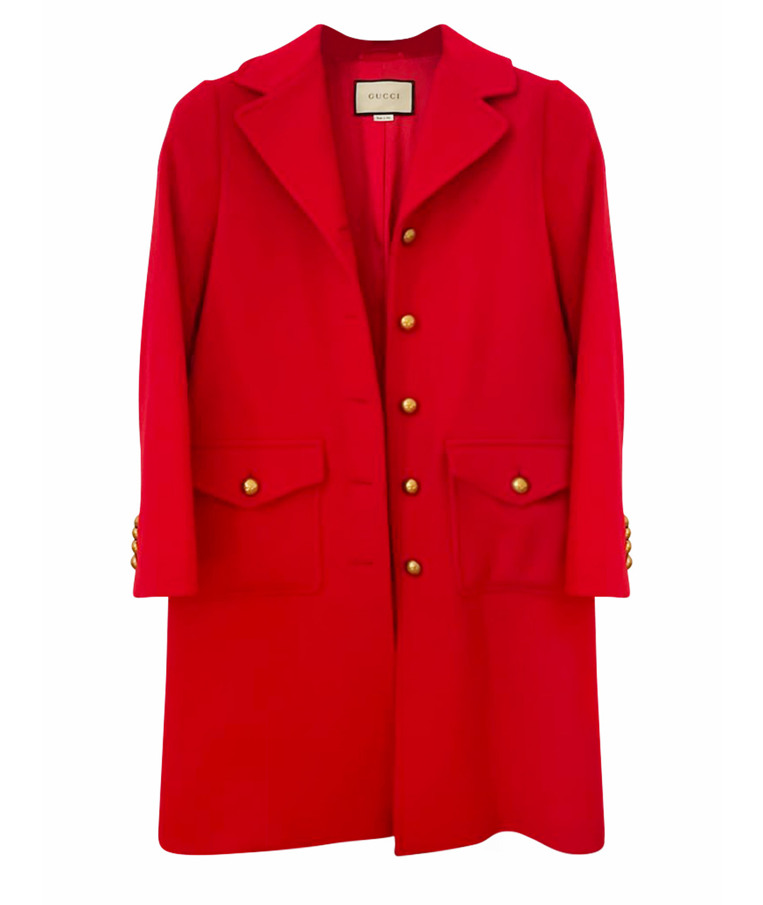 GUCCI Красное шерстяное пальто, фото 1