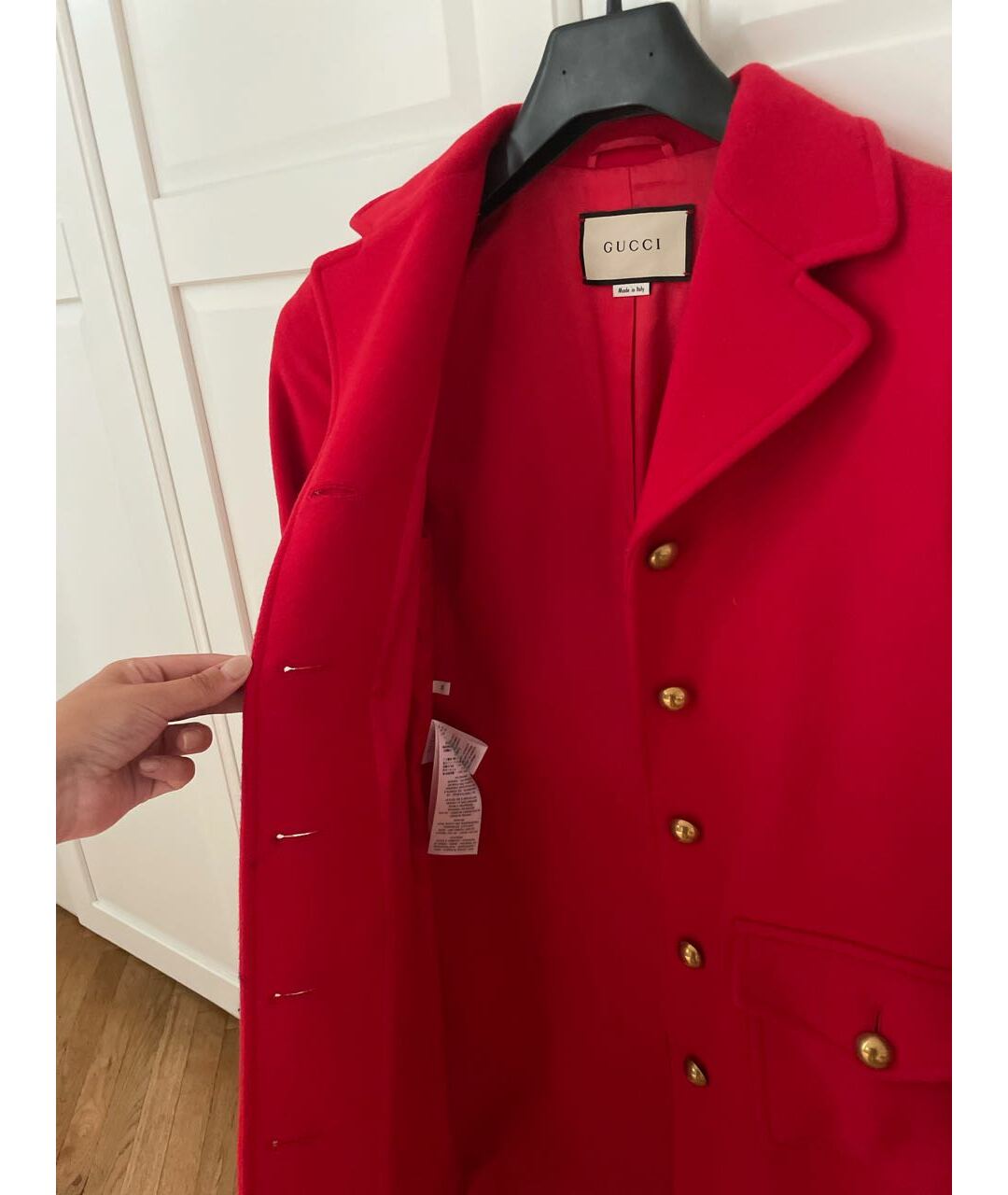 GUCCI Красное шерстяное пальто, фото 5