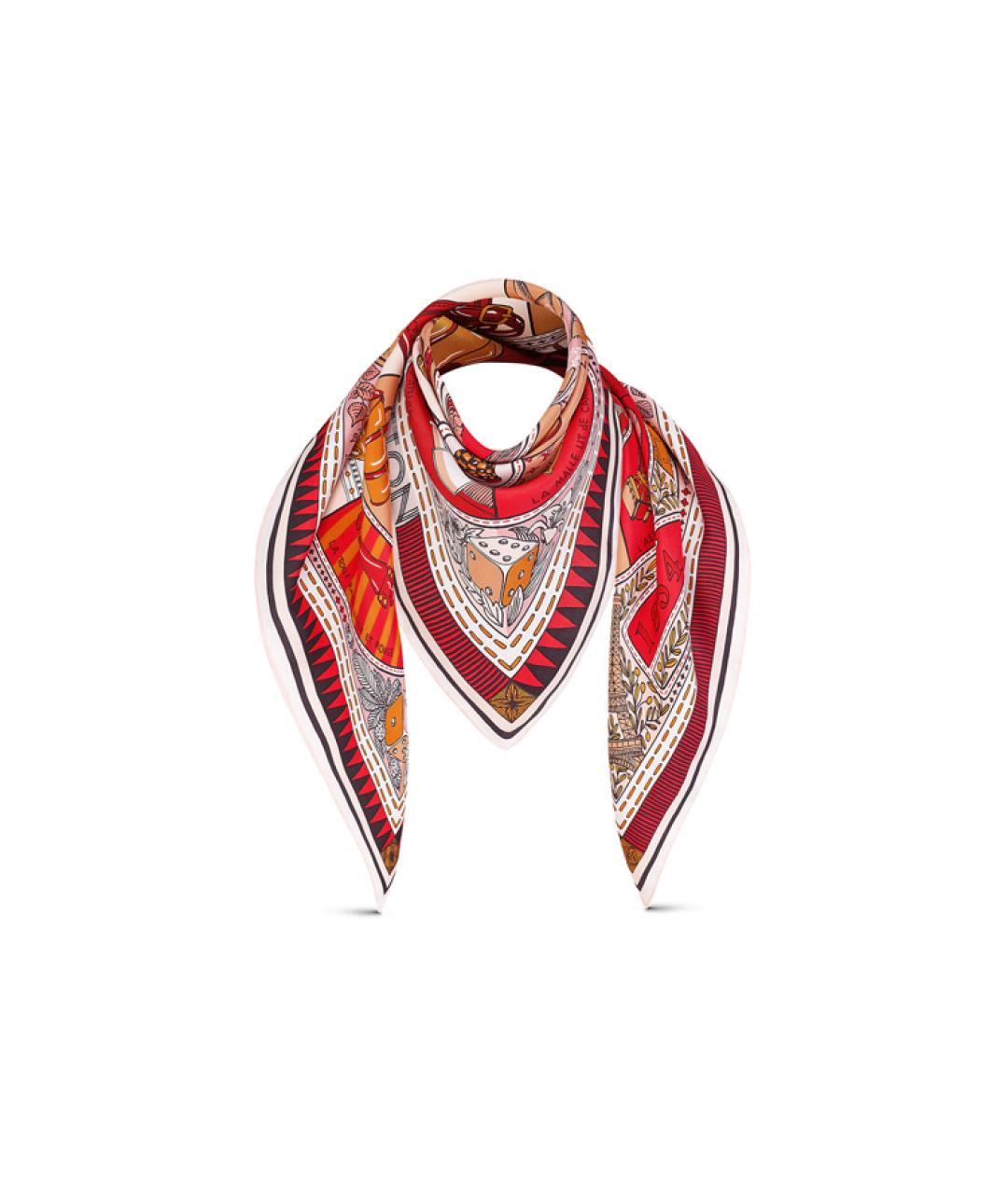 LOUIS VUITTON Мульти шелковый шарф, фото 2