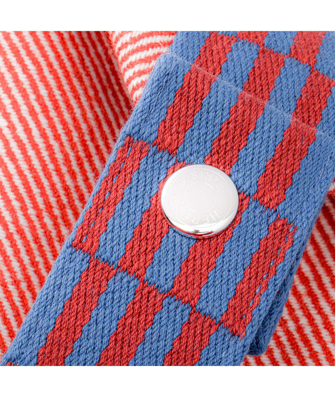 HERMES Оранжевая шерстяная косметичка, фото 5