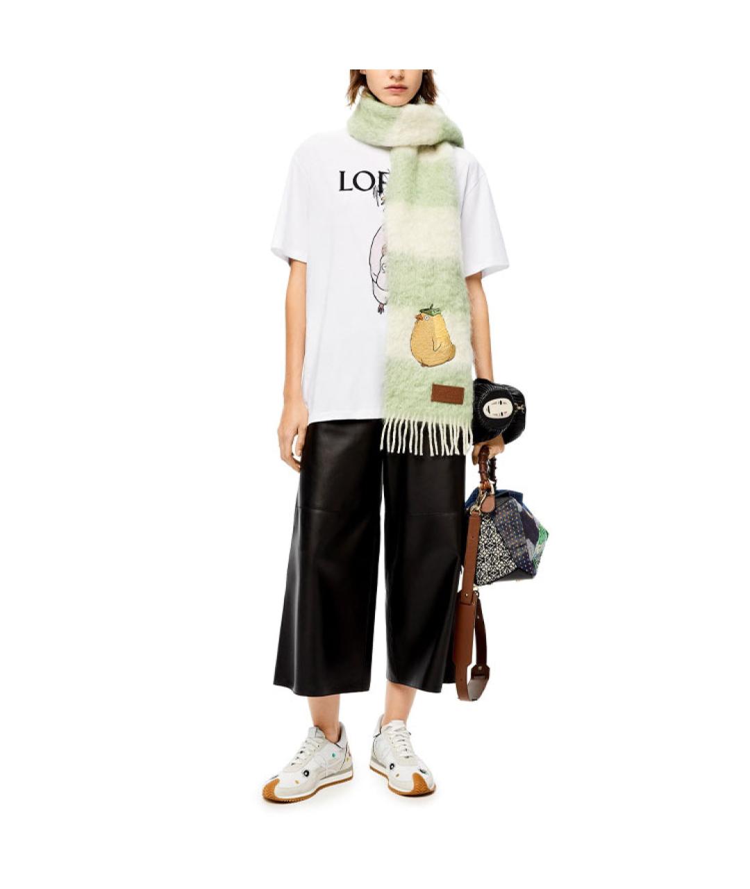 LOEWE Белая хлопковая футболка, фото 2