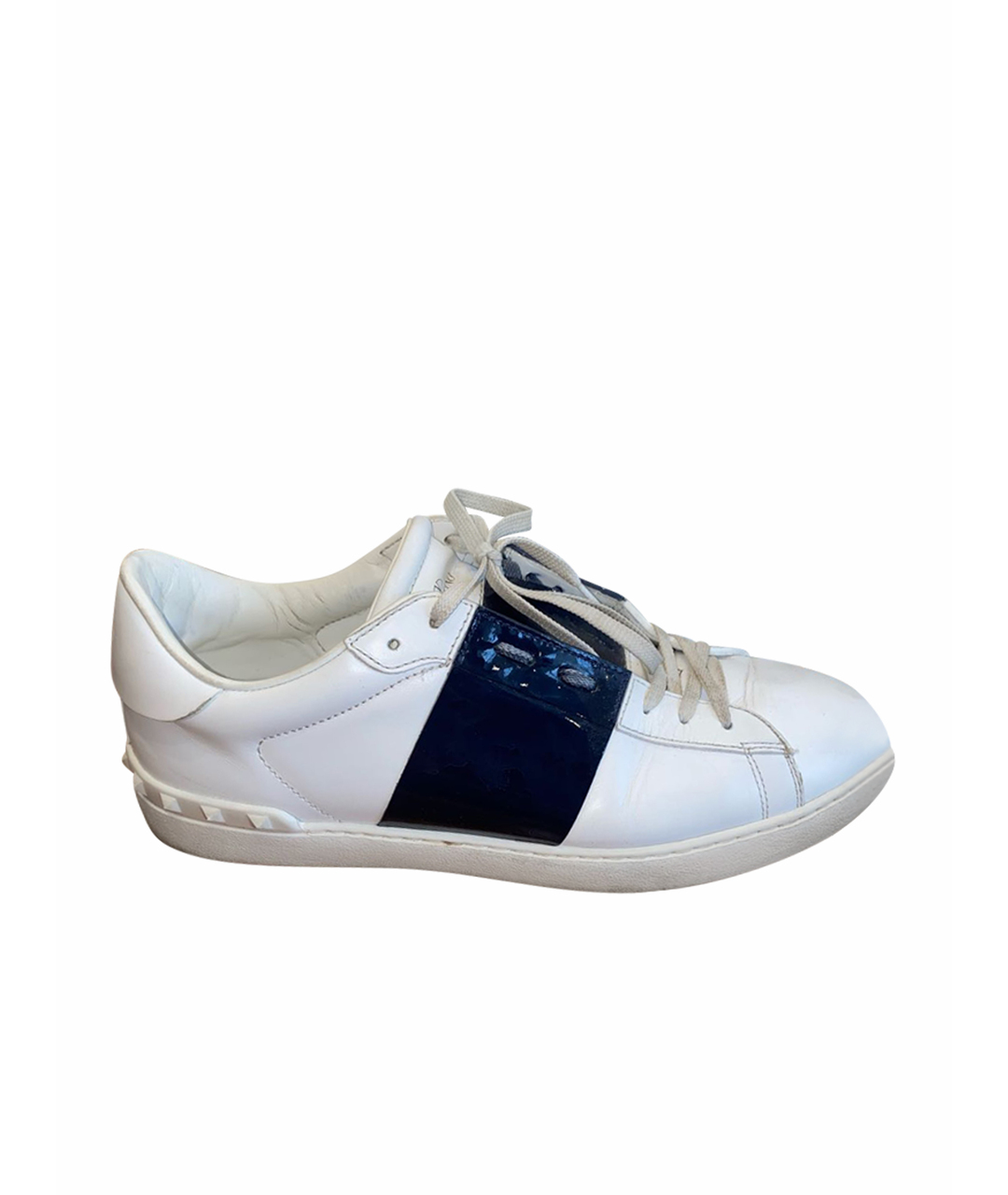 VALENTINO GARAVANI Белые кожаные низкие кроссовки / кеды, фото 1