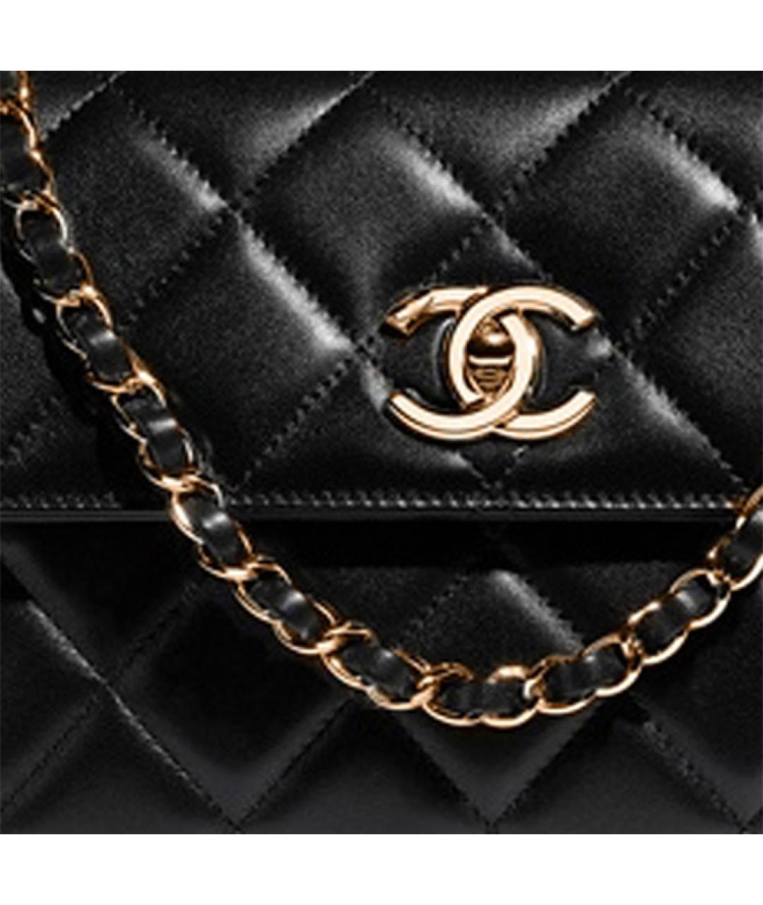 CHANEL Черная кожаная сумка через плечо, фото 4