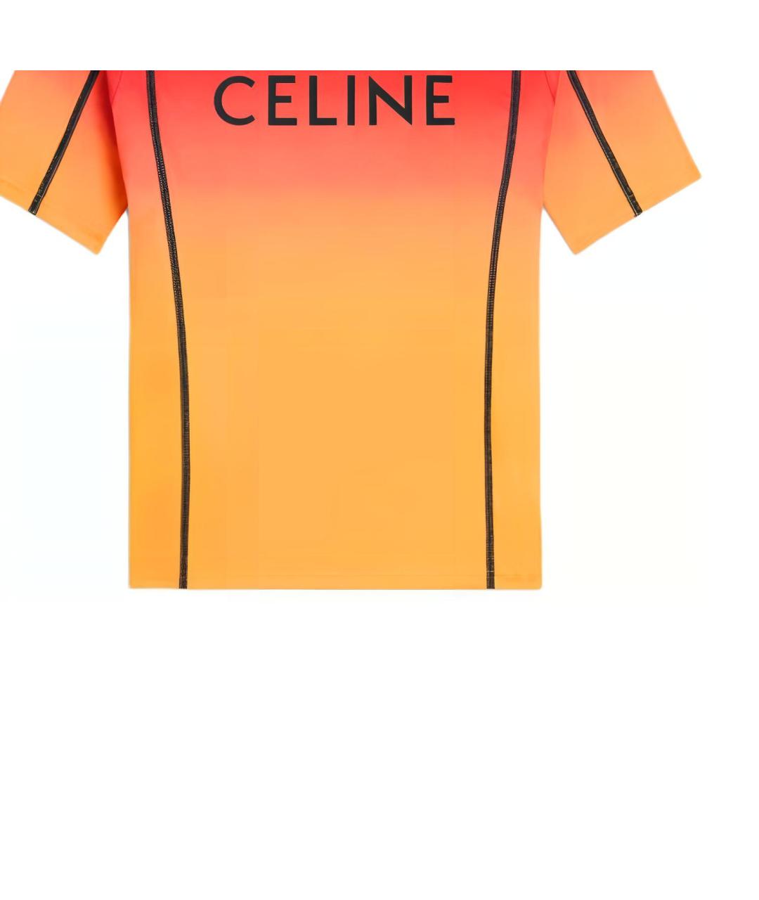 CELINE Оранжевая футболка, фото 9