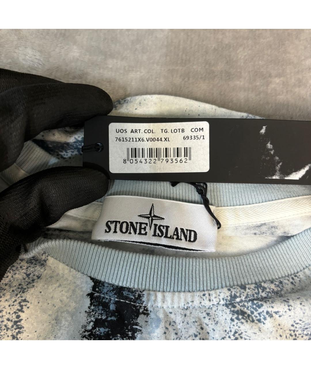 STONE ISLAND Белая футболка, фото 5