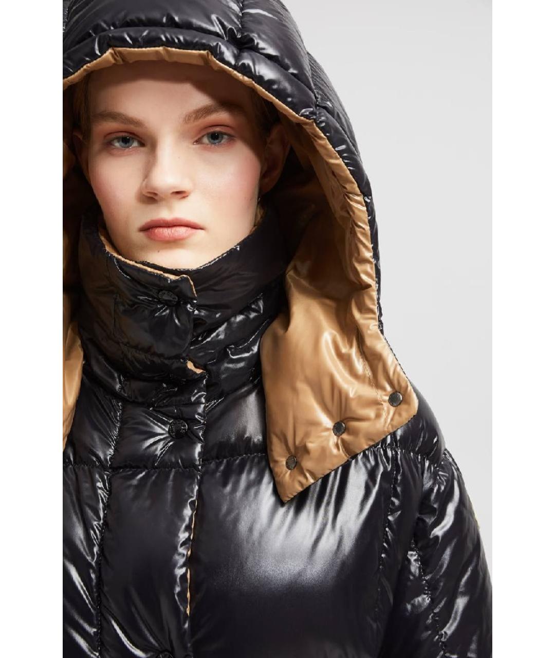 MONCLER Черный пуховик, фото 4