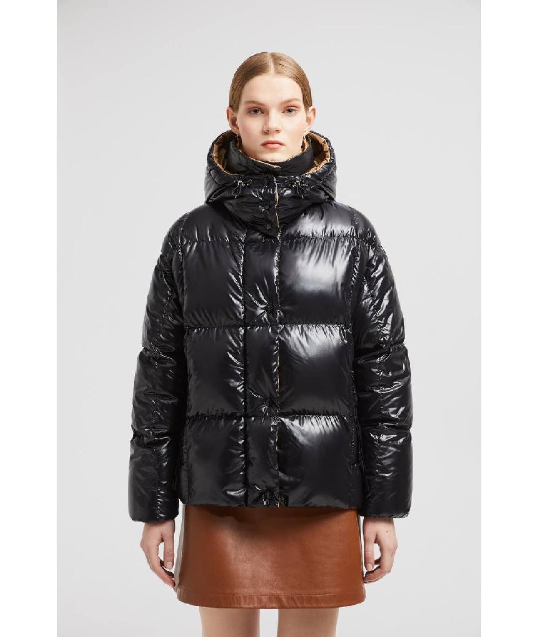 MONCLER Черный пуховик, фото 3