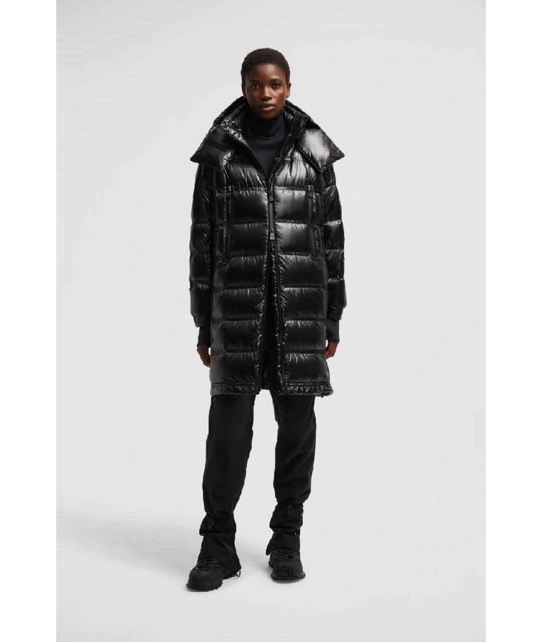 MONCLER Черный пуховик, фото 4