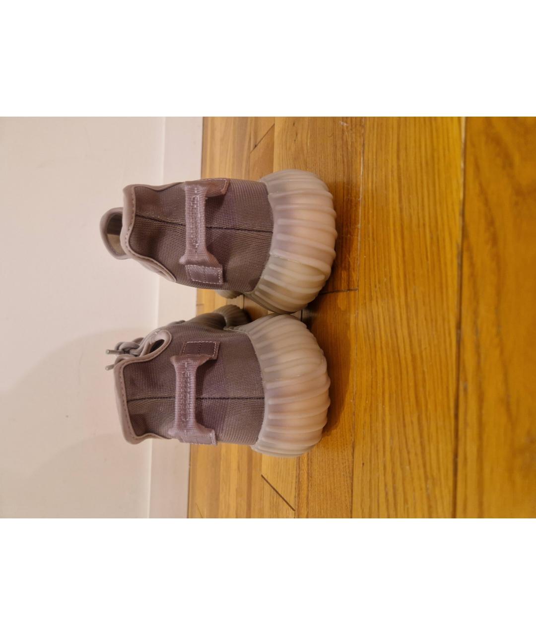 ADIDAS YEEZY Коричневые текстильные низкие кроссовки / кеды, фото 4