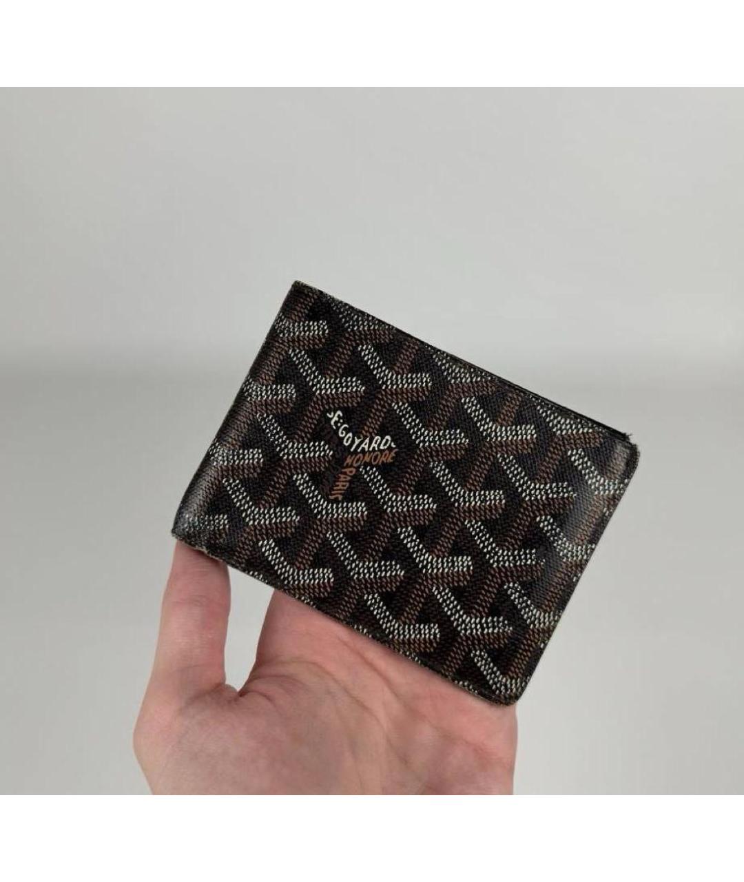 GOYARD Коричневый кожаный кошелек, фото 3