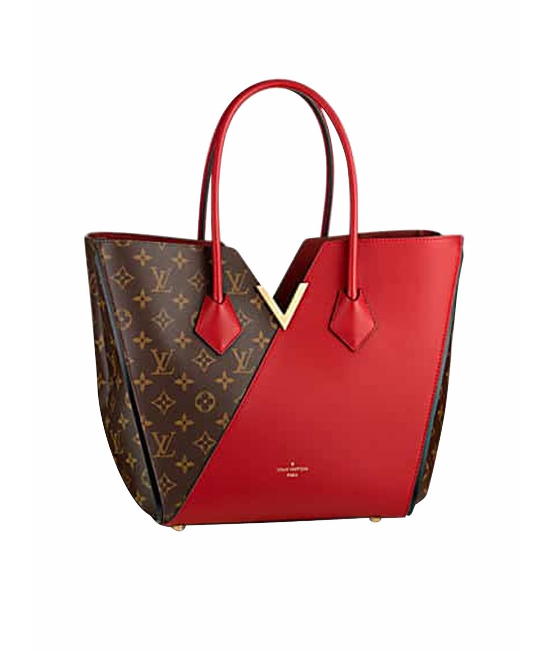 LOUIS VUITTON Красная сумка тоут, фото 1