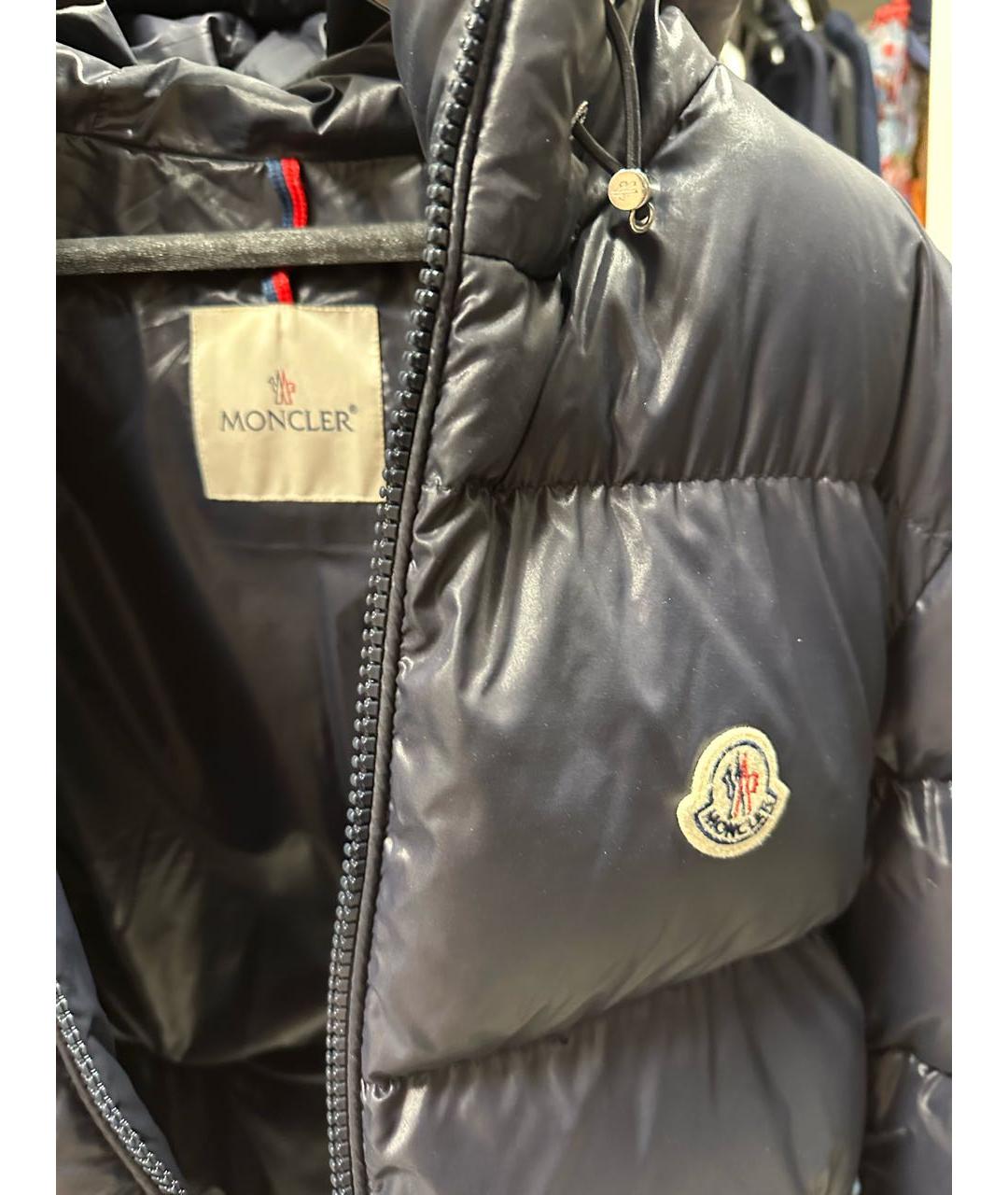 MONCLER Темно-синий пуховик, фото 4