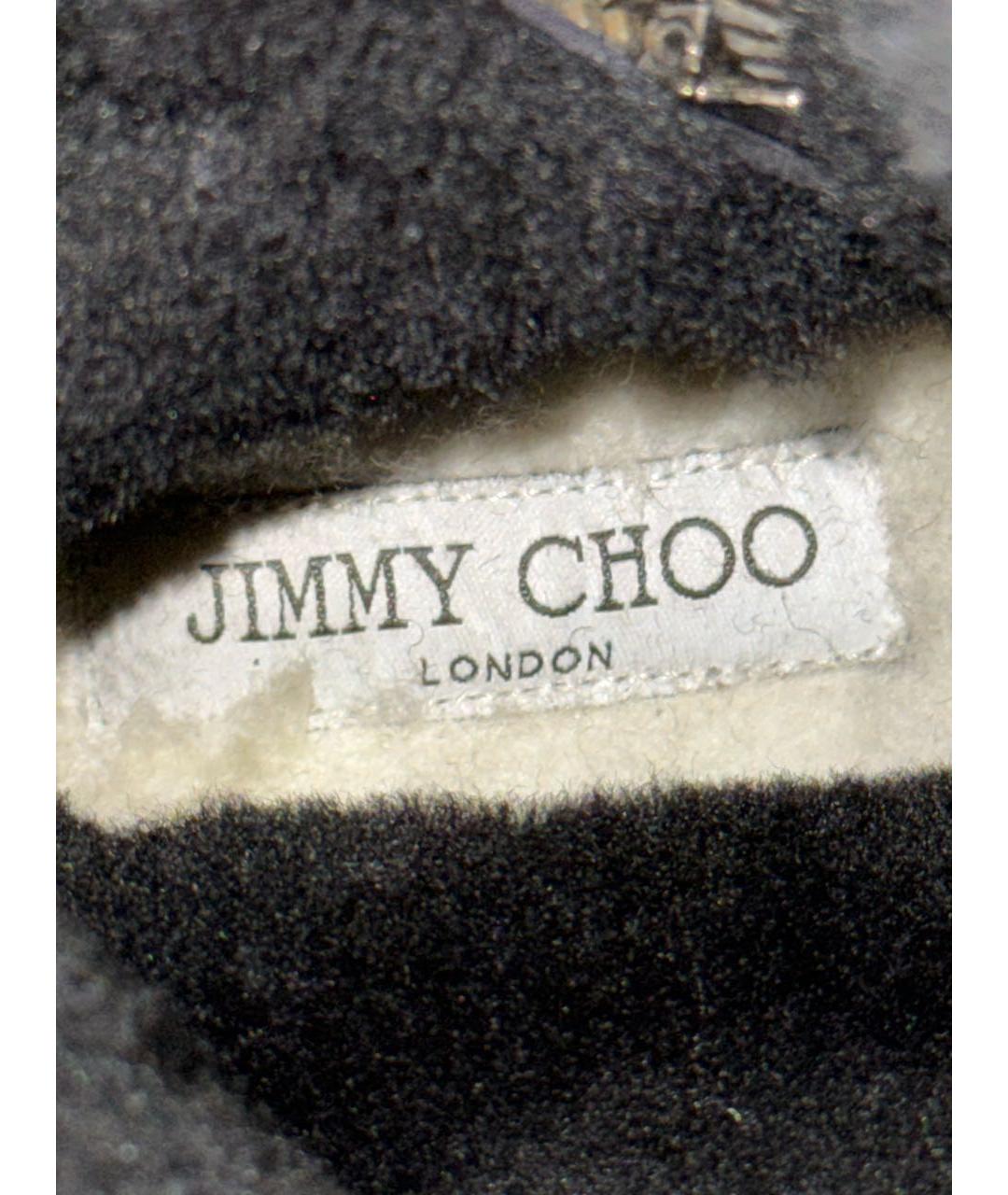 JIMMY CHOO Черные кожаные сапоги, фото 7