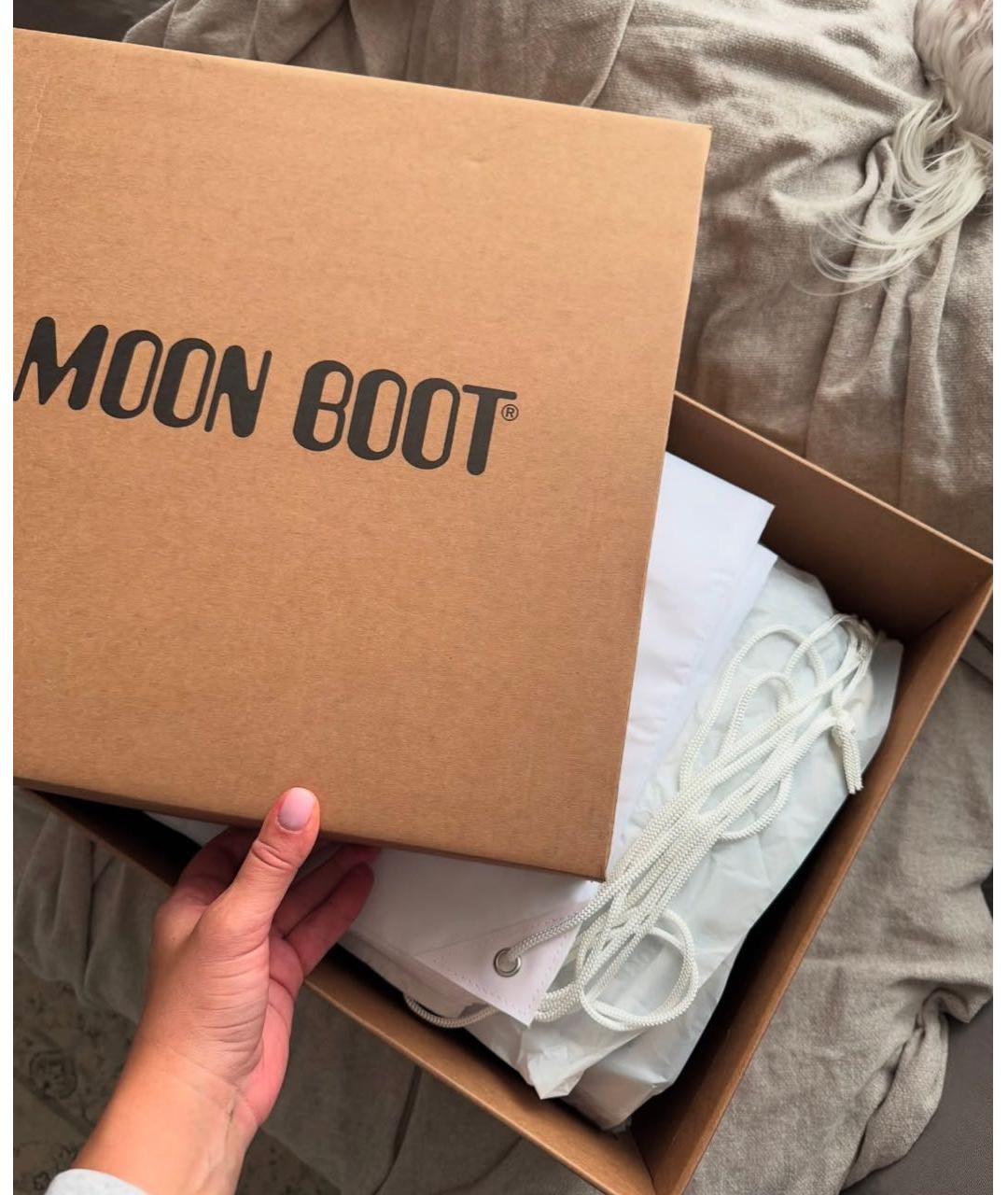 MOON BOOT Белые синтетические ботинки, фото 4