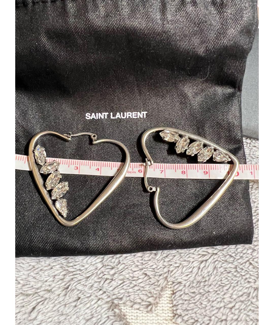 SAINT LAURENT Серебряные серьги, фото 7