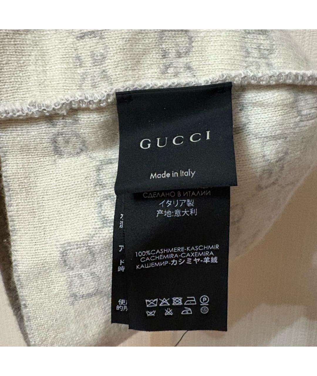 GUCCI Серая кашемировая шапка, фото 3