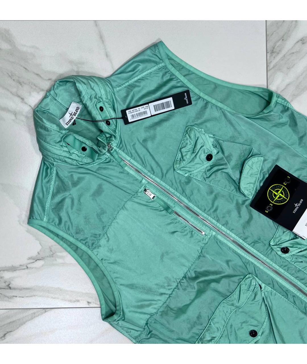 STONE ISLAND Бирюзовый жилет, фото 2