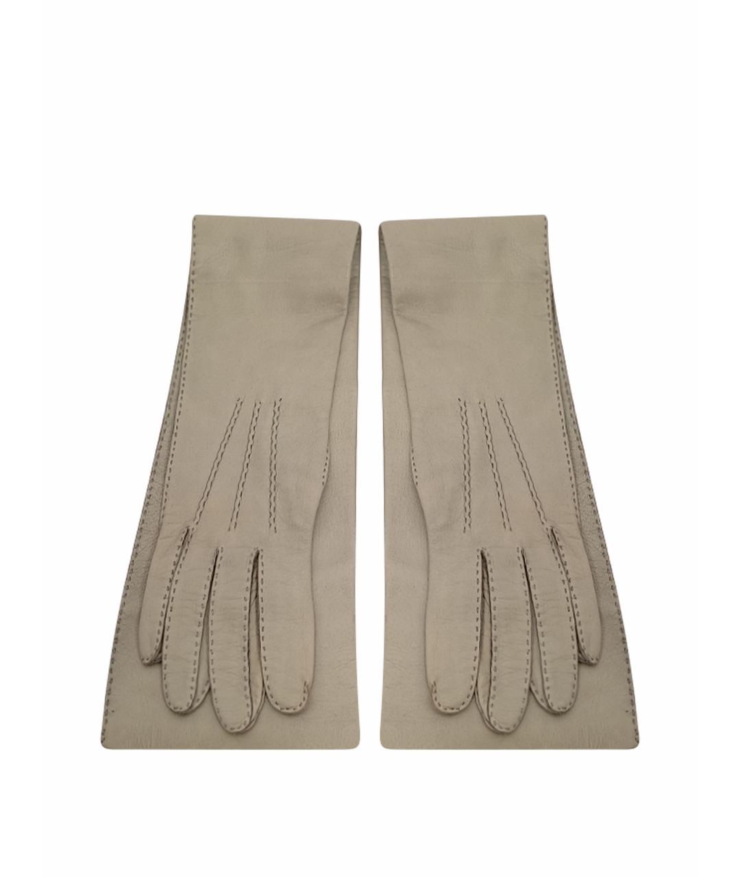MALO Серые кожаные перчатки, фото 1