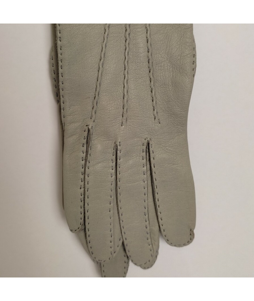 MALO Серые кожаные перчатки, фото 3