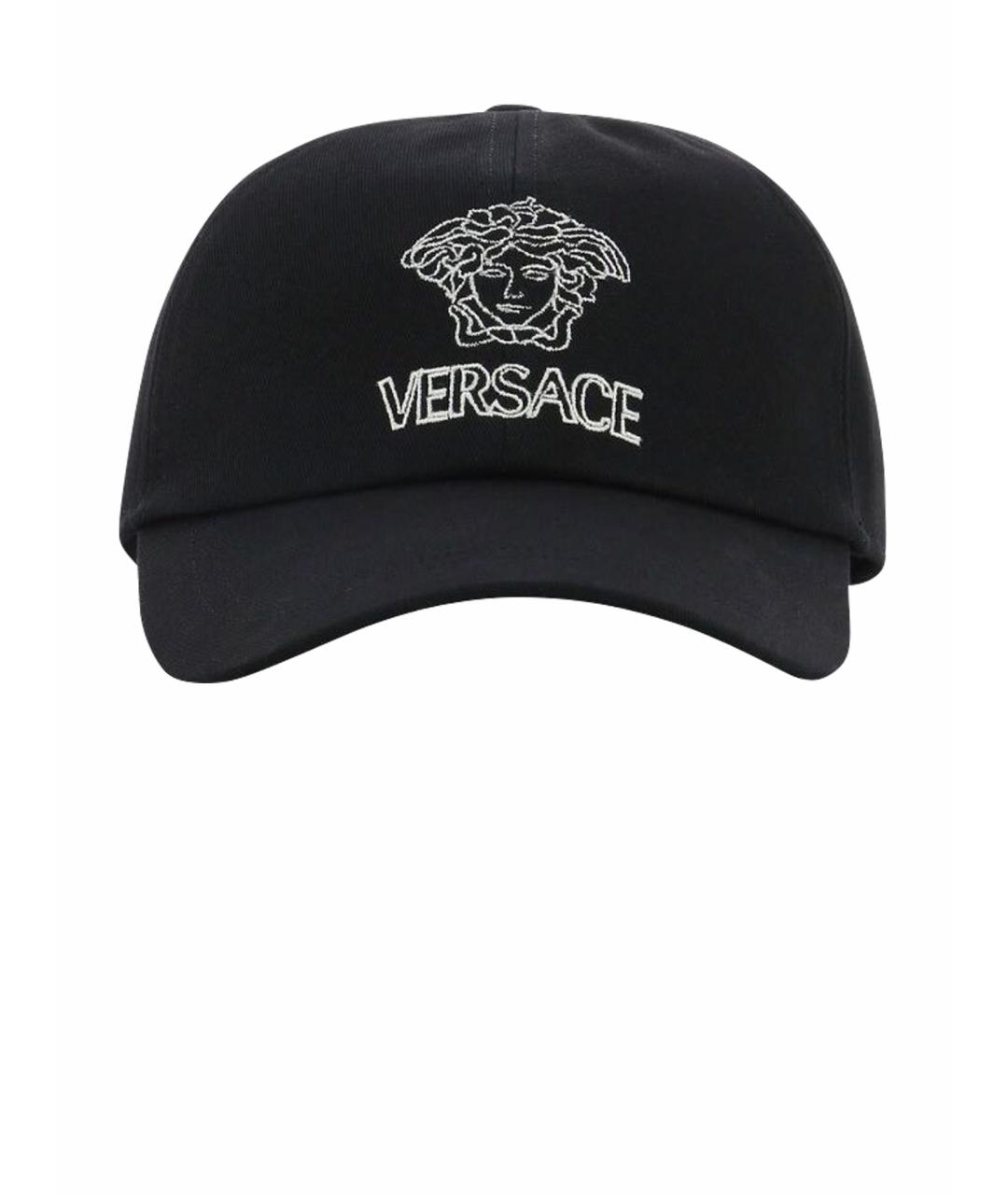 VERSACE Черная хлопковая кепка, фото 1