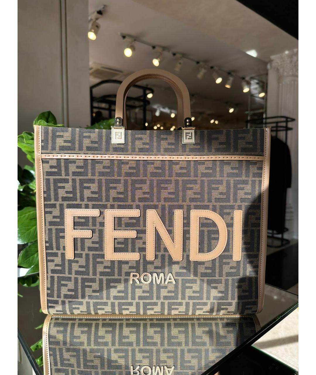 FENDI Коричневая сумка тоут, фото 2