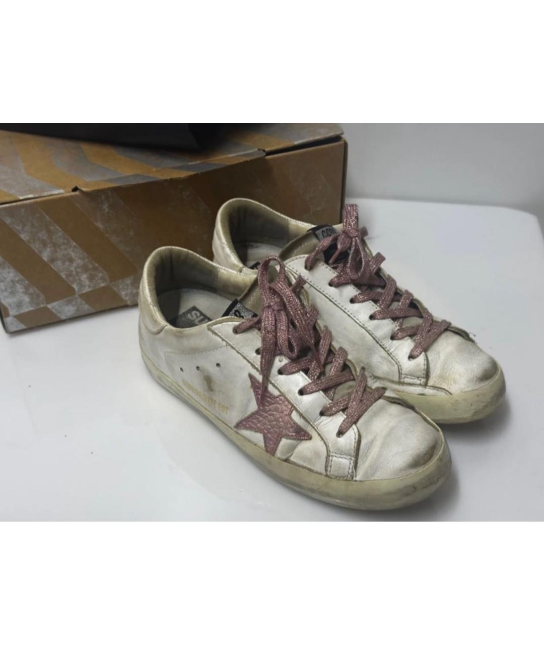 GOLDEN GOOSE DELUXE BRAND Белые кожаные кеды, фото 6