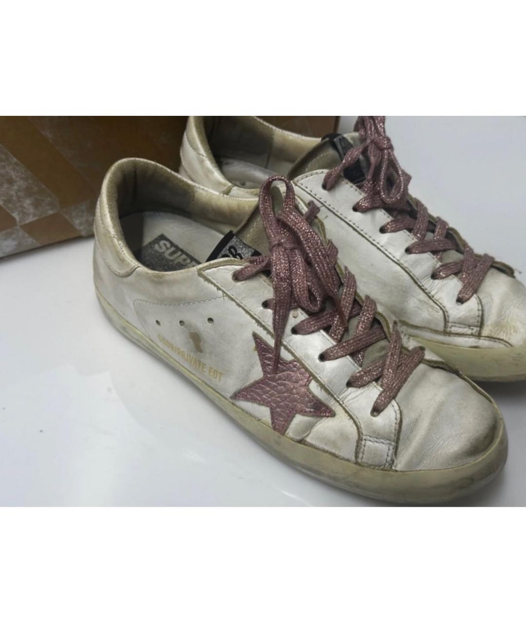 GOLDEN GOOSE DELUXE BRAND Белые кожаные кеды, фото 3