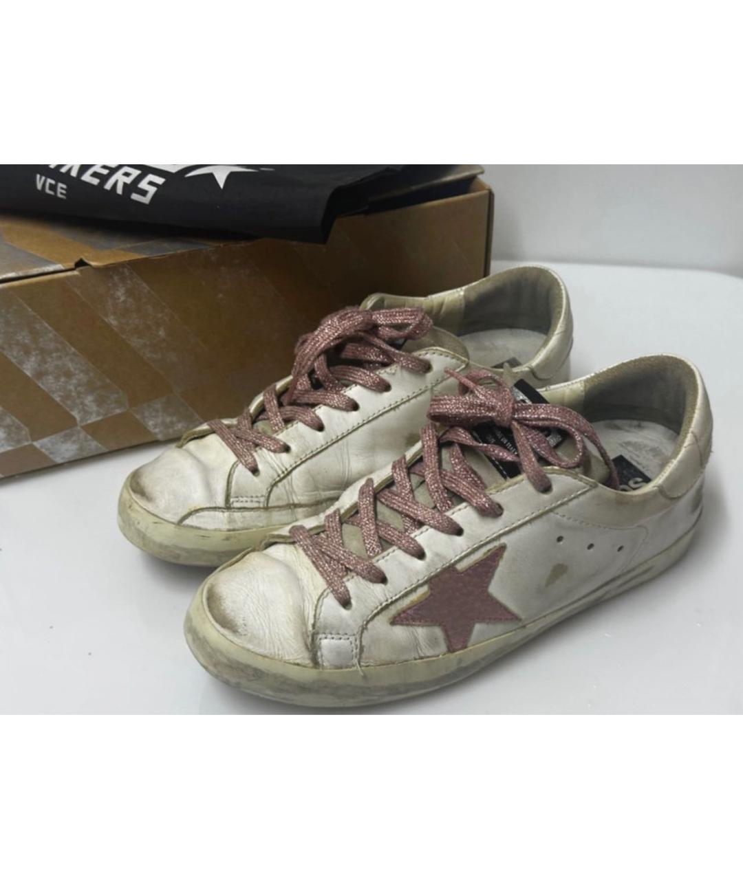 GOLDEN GOOSE DELUXE BRAND Белые кожаные кеды, фото 9