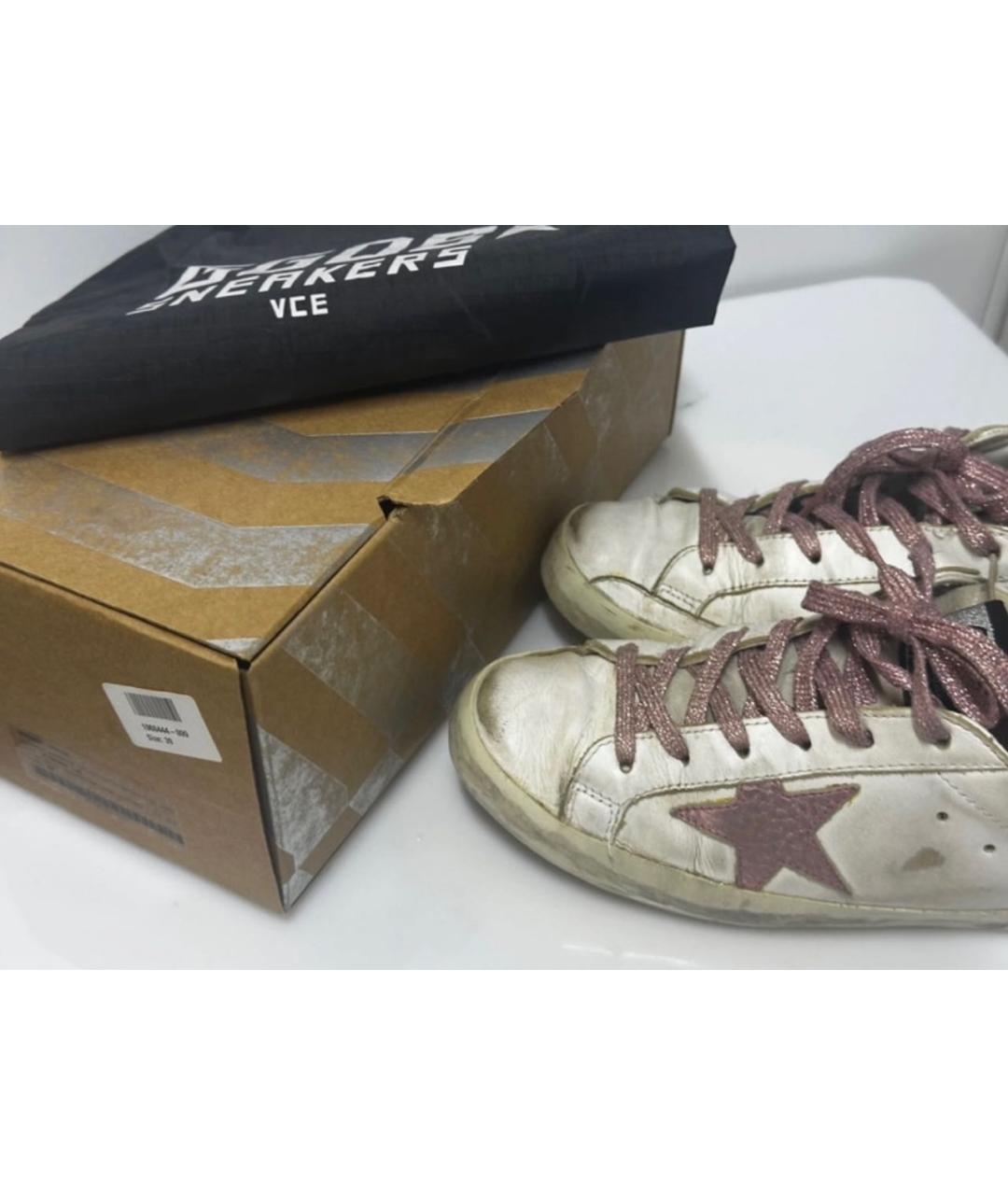 GOLDEN GOOSE DELUXE BRAND Белые кожаные кеды, фото 5