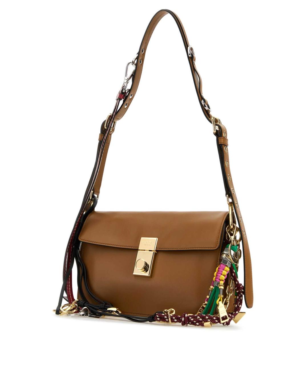 PRADA Коричневая кожаная сумка через плечо, фото 2