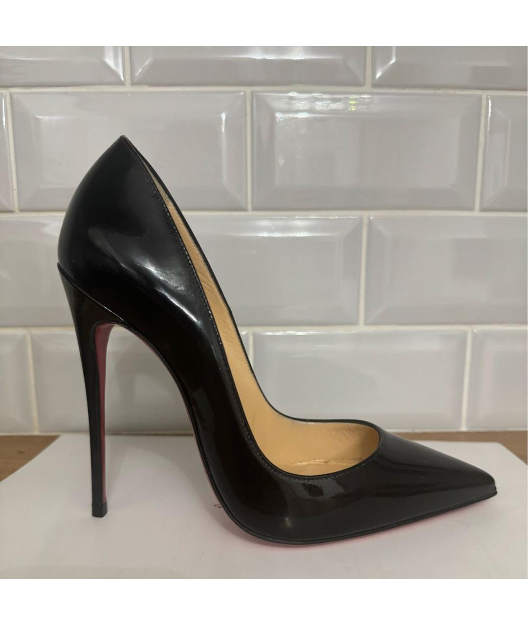 CHRISTIAN LOUBOUTIN Черные кожаные туфли, фото 5